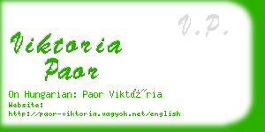 viktoria paor business card